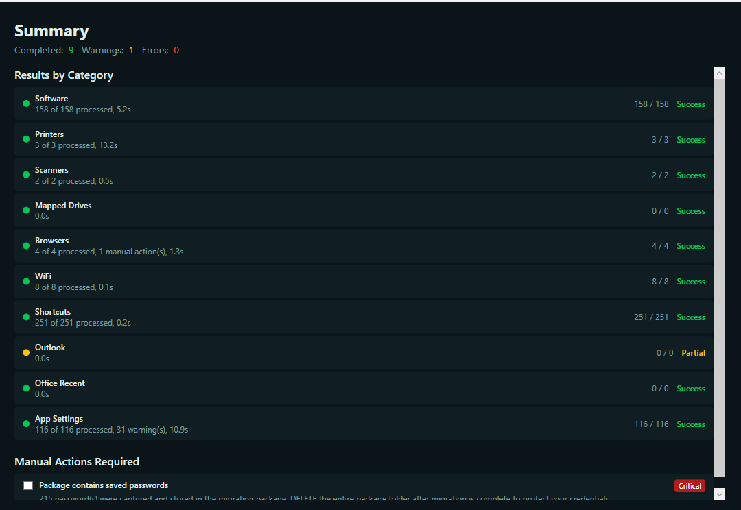 Capture Summary