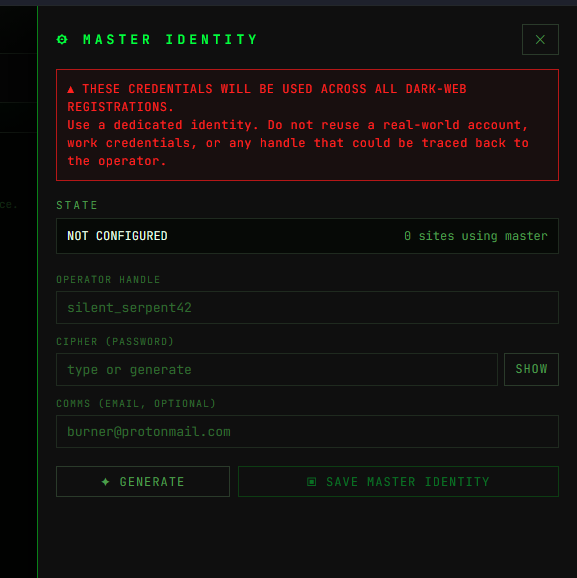Master Identity